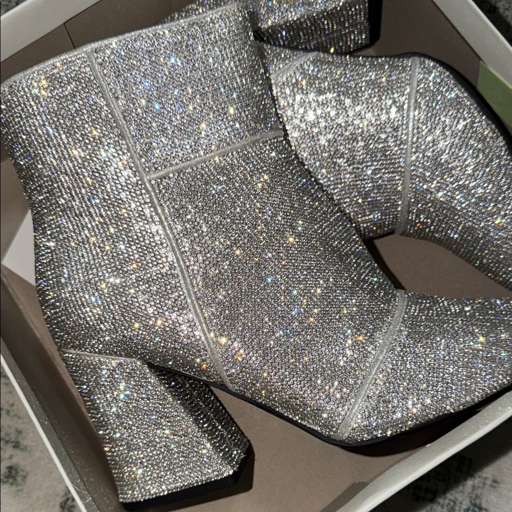 A new day  Silver Ankle Boots - Picture 3 of 6